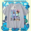 Cazador de Kpop Grupo Bruja Periférico Rumi Mirazoi Manga Corta para Hombre y Mujer Verano Nuevo Camiseta Casual Ropa