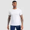 Ropa de fitness elástica ajustada para hombre de comercio exterior transfronterizo, que absorbe la humedad, transpirable, de secado rápido, camiseta deportiva de manga corta con sensación de frescura para correr