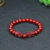 Pulsera de Arena de Cristal de 6-14 mm al por mayor Pulsera Doble Pixiu de Cinabrio para Hombres y Mujeres Regalo de Cumpleaños Pulsera del Año de Cumpleaños
