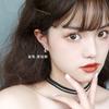 Pendientes de Nudo con Forma de Diamante de Pedrería Chapados en Plata S925 Estilo Nuevo de Moda Ins Versátiles Pendientes Japoneses y Coreanos para Mujeres Celebridad de Internet