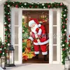 Produtos Quentes Transfronteiriços Amazon Temu Shein Aliexpress Decorações de Porta para Feriados 2D 3D Decorações de Porta Transfronteiriças de Seda Leite