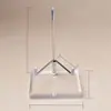 Acrílico Acero Inoxidable Mina Estándar Soporte de Exhibición Base Transparente Cristal Mineral Base Estándar Tarjeta de Joyería Soporte de Tarjeta
