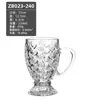 Taza de Vidrio con Asa Engrosada Resistente a Altas Temperaturas Taza de Cerveza Doméstica Sala de Ajedrez y Cartas Casa de Té Taza de Té Especial para Beber Agua Té