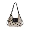 Mochila Super Popular de Bolinhas, Bolsa de Mão Simples Estilo Coreano, Bolsa de Ombro Versátil com Textura de Nicho, Bolsa Tote de Grande Capacidade