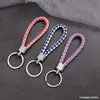 Llavero de Cuerda Tejida Simple Lazo para el Cabello de Mujer Colgante Creativo Personalidad Llavero para Llave de Coche Hecho a Mano Pequeño Regalo