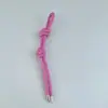 Llavero de Cuerda Trenzada de Cuero PU Avanzado Colgante Creativo Versátil para Bolsa Accesorios de Colgante de Cadena Tejidos a Mano DIY