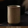 Taza Recta de Cerámica para Uso Doméstico, Taza de Café, Latte Americano, Taza para Latte Art de Té de la Tarde, Alto Valor Estético, Taza de Agua de Cerámica Rústica