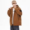 Nova roupa de trabalho com capuz para atividades ao ar livre, casaco de trabalho de marca da moda, jaqueta de montanhismo de três camadas, estilo montanha masculino, estilo Hong Kong