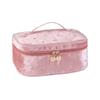 Bolsa de cosméticos de franela estrella de venta caliente Bolsa de almacenamiento de cosméticos de gran capacidad celebridad de Internet bolsa de cosméticos de mano para viaje para mujer