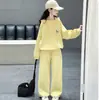 Conjunto de Suéter Casual Estilo Primavera y Otoño para Niñas 2025 Nuevo Estilo Conjunto de Dos Piezas Holgado de Moda para Niños y Niños Mayores