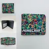 Carteira Dobrável Curta do Jogo Minecraft Steve Creeper Personalizada Criativa em Couro PU Carteira Masculina e Feminina