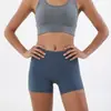 Baile de Mariposa Color de Primavera Sin Línea Embarazosa Sensación de Piel Desnuda Pantalones Cortos de Yoga para Mujer Cintura Alta Levanta Glúteos Ropa Exterior Fitness Deportes Ciclismo Pantalones Cortos