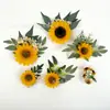 Decoración de Pastel para el Día del Maestro Simulación Alta Calidad Girasol Flor de Pastel Girasol Accesorios Flores Falsas Venta Caliente Transfronteriza