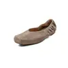Zapatos Planos de Piel de Oveja de Primera Capa con Escote Bajo para Mujer, Nuevo Estilo de Primavera, Regalo, Piel Genuina, Cómodos, Estilo Coreano, Zapatos Planos de Escote Bajo para Mujer