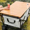 Mesa Plegable para Carrito de Camping al Aire Libre Panel de Mesa para Coche de Campamento Picnic Aleación de Aluminio Panel de Mesa Tipo Huevo Enrollable Cubierta Plegable Mesa