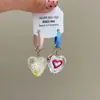Brincos Assimétricos de Coração Coloridos Dopamina de Design de Nicho para Mulheres, Presilhas de Orelha Exquisitas Transparentes com Gotejamento de Óleo