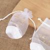 Bolsa de Gasa con Cordón, Bolsa de Malla, Bolsa de Empaque Transparente, Bolsa Ecológica Redonda de Cristal Mineral Nano Perla para Almacenamiento, Bolsita, Bolsa para Fragancia