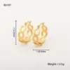 Pendientes Europeos y Americanos de Moda Nuevos Tendencia Diseño de Nicho Encaje Calado Versión Ancha Pendientes en Forma de C Pendientes Retro Joyería