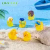 Transfronterizo Nuevo Producto Micro-Paisaje Creativo Luminoso Versátil Patito Amarillo Muñeco Accesorios de Decoración DIY Pequeños Adornos de Resina