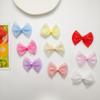 Estilo coreano rosa brilhante cor sólida malha cintura laço acessórios de cabelo infantil roupas materiais diy acessórios infantis acessórios
