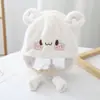 Chapéus de Bebê e Criança Inverno Novo Fofo Super Fofo Desenho Animado Pelúcia Chapéus de Puxar para Homens e Mulheres Bebê Quente Proteção de Orelha Chapéus da Moda