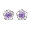 Pendientes Sencillos, de Moda, Dulces, con Flor Hueca y Corte Rosa, Personalizados, de Lujo Ligero, de Gama Alta, Exquisitos, Elegantes y con Estilo