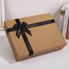 Caja de regalo de papel kraft, sencilla y grande, para cumpleaños, creativa, para camisas, vacía