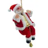 Natal estilo europeu contas elétricas de escalada Papai Noel casa brinquedos elétricos infantis decorações de presente de Natal