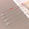 Cadena de Extensión Chapada en Cobre + Juego de Broche de Langosta Cadena con Forma de Corazón Gota de Agua Accesorios para DIY Collar Pulsera Cadena de Cola Accesorios de Joyería
