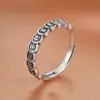 Anillo de moneda de cobre Qian Duoduo para mujer, anillo meñique retro tailandés minimalista de moda, anillo abierto al por mayor.