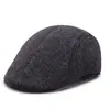Gorra retro para hombre, boina a cuadros de otoño e invierno, gorra coreana de mediana edad, gorra progresiva informal Joker, venta al por mayor