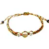 Pulsera de cordón rojo año de nacimiento tejida a mano hilo de oro seis palabras pulsera real para hombres y mujeres estilo étnico poliéster joyería mangying