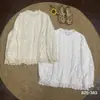 Colección Primavera 2026 Nueva Estilo Japonés Fresca Dulce Bordada Holgada Algodón Manga Larga Camisa para Mujer Versátil