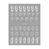 Redanco Nuevo Avión 3D Popular Pegatinas para Uñas Amarillo y Blanco Alas de Mariposa Doradas Rotas Pegatinas para Uñas Dh-905