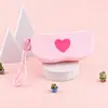 Bolsa de silicona con forma de corazón para guardar gafas, se puede colgar como monedero, producto popular transfronterizo para mujeres, bolsa para guardar gafas de sol y gafas