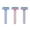 Novo Aparelho de Barbear Feminino para Pelos das Axilas, Aparelho de Segurança, Anti-Arranhões, Aparelho Depilatório Feminino com Lâminas Substituíveis, Ferramenta de Depilação