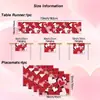 Camino de Mesa para San Valentín Manteles Individuales Antideslizantes Aislantes del Calor Set de Caminos de Mesa y Manteles Individuales Amazon Transfronterizo Mantel Individual de Amor para San Valentín