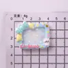 Platos Cuadrados Pequeños de Dibujos Animados, Accesorios para Comida y Juguetes, Lindas Piezas Decorativas Hechas a Mano para DIY, Kit de Materiales de Piezas Pequeñas de Resina de Pegamento Crema
