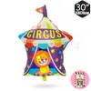 Soporte de Base 3D para Tarjeta Individual Tema de Circo Decoración de Fiesta de Cumpleaños Diseño de Pared de Fondo Globos de Película de Aluminio