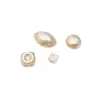 Cuentas Cuadradas Cepilladas Chapadas en Oro de 14K que Conservan el Color, Cuentas Redondas Planas, Cuentas Espaciadoras Ovaladas, Materiales para Accesorios de Joyería para Pendientes y Pulseras DIY