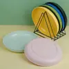 Prato Redondo de Palha de Trigo para Uso Doméstico, Prato de Refeição, Cinzeiro para Ossos, Prato de Restaurante para Servir Comida, Prato de Plástico, Prato para Ossos