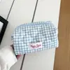 Nova Bolsa Simples Acolchoada de Bolinhas para Batom de Mão Bolsa de Cosméticos Bolsa Pequena de Armazenamento Porta-Moedas Mini Bolsa de Mão Portátil