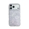 Estilo Coreano Patrón de Papel de Aluminio Hueco Estampado de Leopardo Adecuado para Funda de Teléfono iPhone 17 Pro Max, Apple 16/15/14 Anti-Caídas