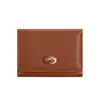 Cartera Plegable de Tres Pliegues Estilo Coreano para Mujer Tacto de Alta Gama Hebilla en D Compacta Múltiples Ranuras para Tarjetas Billetera para Monedas Cartera Sencilla de Color Sólido para Mujer En Stock