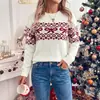 Suéter Navideño Transfronterizo de Amazon 2026 Otoño/Invierno Europeo y Americano Nuevo Casual Cotidiano Suéter Navideño para Mujer