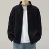 Coleção nova de primavera e outono transfronteiriça: moletom com zíper, gola alta, cor sólida, patchwork, estilo raglã - uma peça de outer wear esportiva casual, moderna, minimalista e fashion
