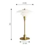 Lámpara de mesa vintage de cristal PH de diseñador danés, arte nórdico, adecuada para sala de estar, estudio, dormitorio, decoración de mesita de noche, regulable