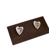 Pendientes de Alta Gama Estilo Ins Coreano Plata de Ley S925 Corazón Diamante Pendientes de Industria Pesada Diseño Versátil de Nicho