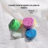 Almofada de Algodão Cosmético Redonda de Fábrica Esponja de Polpa de Madeira Almofada Facial Removedor de Maquiagem de Algodão Almofada Facial de Limpeza cinco peças de almofada facial de algodão de polpa de madeira