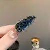 Accesorios para el Cabello Estilo Dongdaemun Coreano Clip para el Cabello Súper Brillante con Pedrería de Cristal Pinza de Pato Pinza Lateral Pinza Bb Pasador Adorno para el Cabello